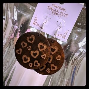 Heart Wooden Earrings (New)